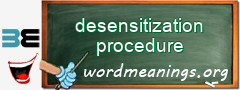 WordMeaning blackboard for desensitization procedure